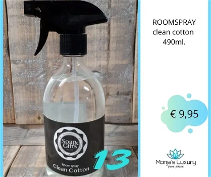 Roomspray Clean Cotton. (pakketnr. 13) - 0