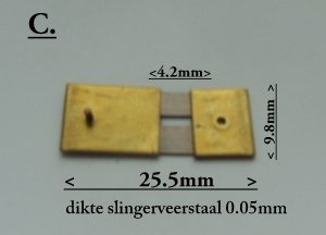 Slingerveren voor Hermle uurwerken, pendule, hangklok, tafelklok. 3 - 5