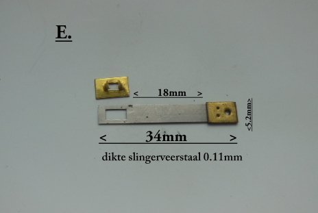 Slingerveren voor Hermle uurwerken, pendule, hangklok, tafelklok. 3 - 6