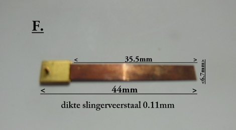 Slingerveren voor Hermle uurwerken, pendule, hangklok, tafelklok. 3 - 7