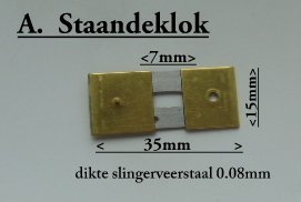 Slingerveren voor staande klokken va. € 5,00 - 6