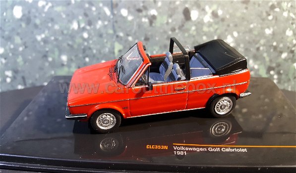 Volkswagen VW Golf 1 cabriolet rood 1:43 Ixo - 0