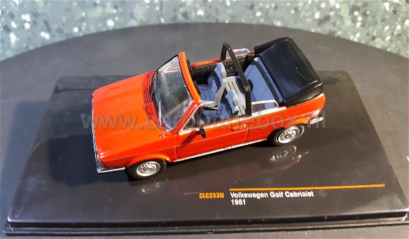 Volkswagen VW Golf 1 cabriolet rood 1:43 Ixo - 2