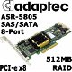 Adaptec ASR-5805 512MB 8-Port SAS SATA RAID PCI-e Controller - 0 - Thumbnail