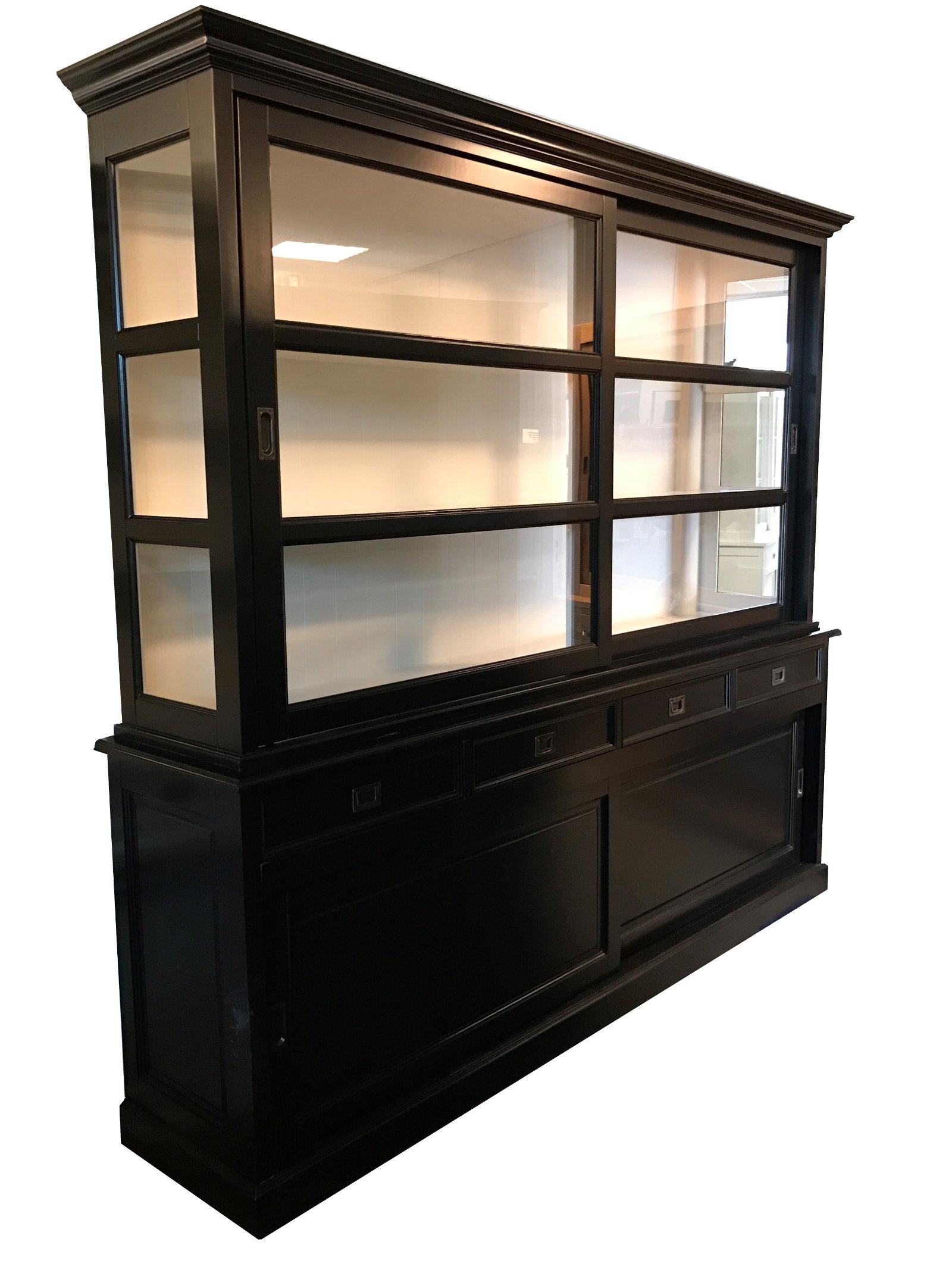 Buffetkast Montfoort 4 zwart - wit 240 x 50/40 x 220 - nr. 1