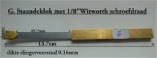 Slingerveer G. voor Staande klok met 1/8" Whitworth schroefdraad in onderblokje.
