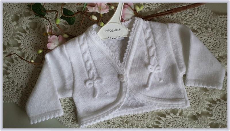 62 baby vestje doop new born voor doop bolero strikjes - nr. 1