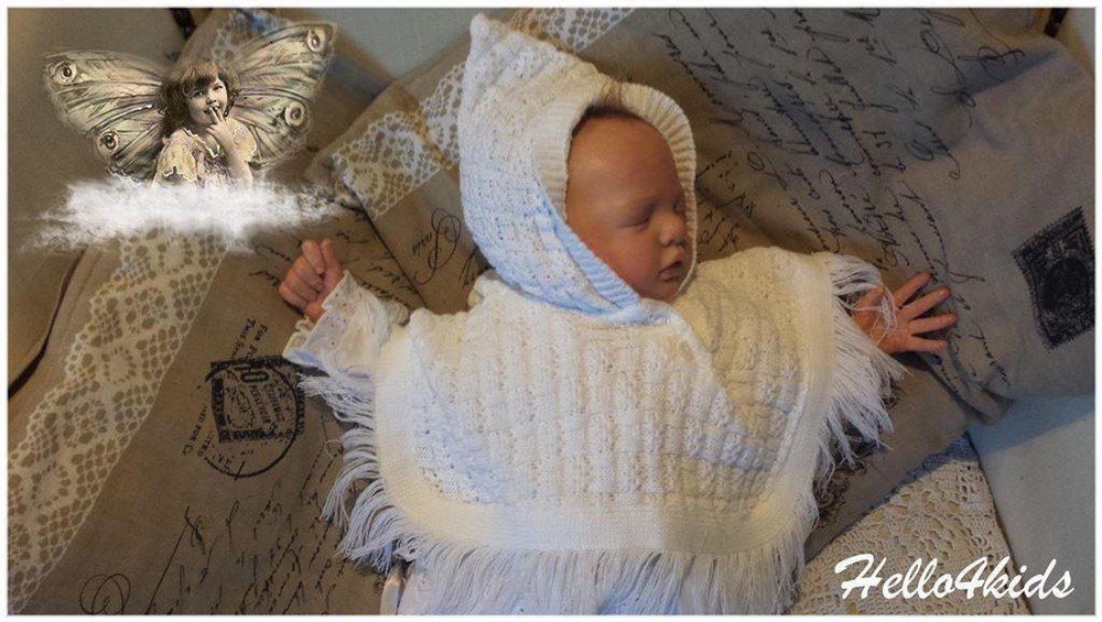 62-68 baby vestje new born voor doop bolero subtiel - Afbeelding 8