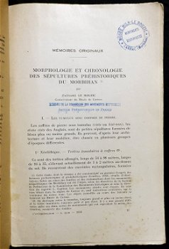 Sépultures préhistoriques du Morbihan 1933 Rouzic - 2