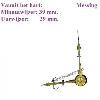 = Wijzers Franse pendule =44149 - 0