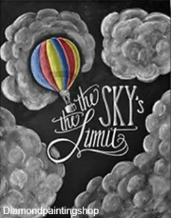 FULL diamond painting the sky is the limit