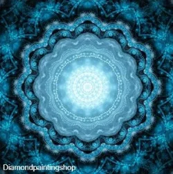 FULL diamond painting mandala blue 3 L