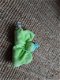 1200 Difrax spookje popje Limegroen met aquablauw mutsje knuffel - 0 - Thumbnail