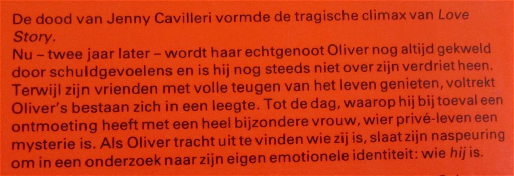 Olivers story door Erich Segal - 2