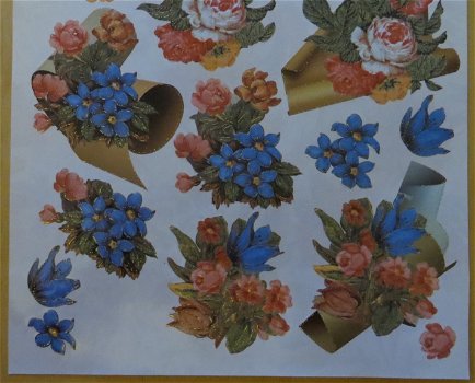 3D Knipvel RELIËF (A4) --- TBZ 571565 --- Bloemen - 2