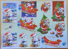 3D Knipvel RELIËF (A4) --- TBZ 539208 --- Kerst / Kerstmis