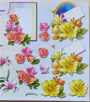 3D Knipvel RELIËF (A4) --- TBZ 504158 --- Bloemen - 2