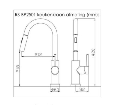 zwarte Keuken kraan smart gaat en en uit bij aanraking - 3