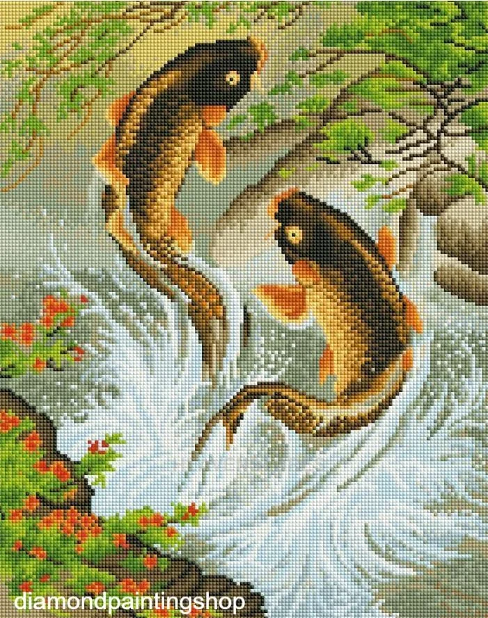 AANBIEDING: FULL diamond painting fish XL - nr. 1