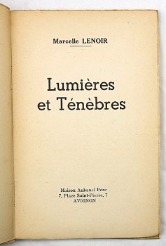 Lumières et Ténèbres 1938 Lenoir - Maison Aubanel Zeldzaam - 1