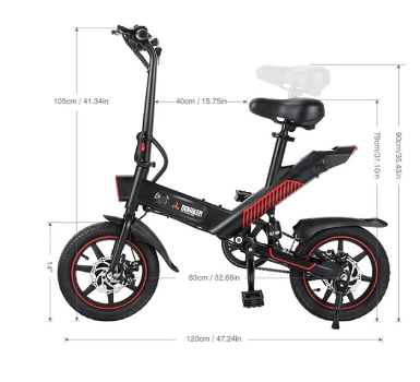 DOHIKER Y1 Folding Electric Bicycle 36V 350W 14 inch 10Ah - 5