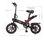 DOHIKER Y1 Folding Electric Bicycle 36V 350W 14 inch 10Ah - 5 - Thumbnail