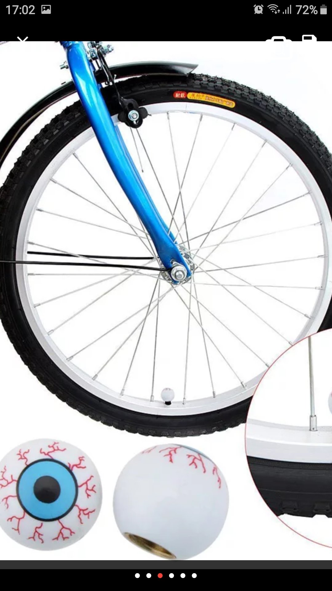 4 Stks/set Eye Bal Wiel Ventieldopjes Past ook op mountain bike ventiel (auto) - Afbeelding 3