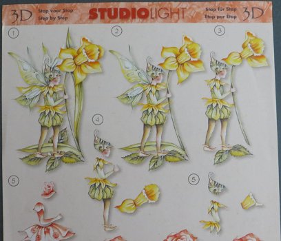 3D Knipvel FANTASIE (A4) --- Studio Light STG222 --- Elfen-elfjes / Feeën - 1