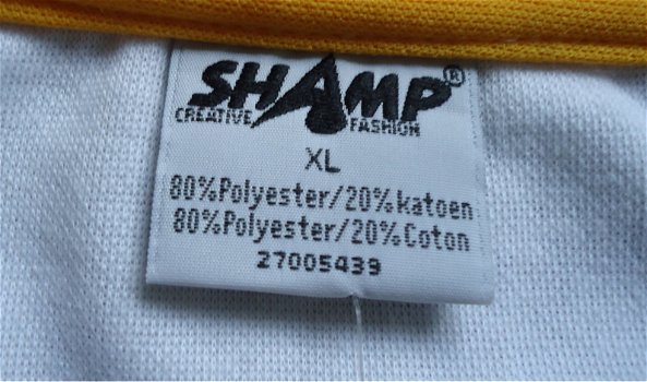 Te koop nieuw wit trainingsjack van Shamp (maat: XL). - 1