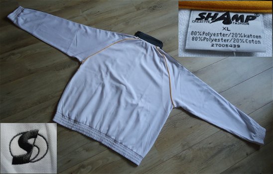 Te koop nieuw wit trainingsjack van Shamp (maat: XL). - 6