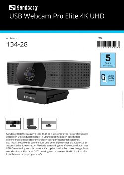 USB Webcam Pro Elite 4K UHD camera voor de professionele gebruiker