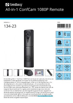 All-in-1 ConfCam 1080P Remote webcam, microfoon luidspreker in één apparaat