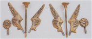 Messing vleugels voor beelden van 7 - 11 cm. voor Friese klok. - 1 - Thumbnail