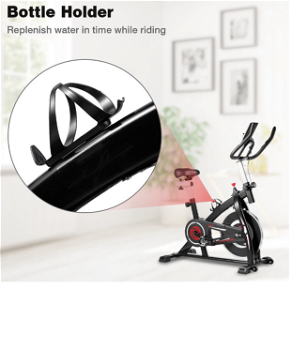 Indoor Cycling Bike with 4-Way Adjustable Handle & Seat, - 2