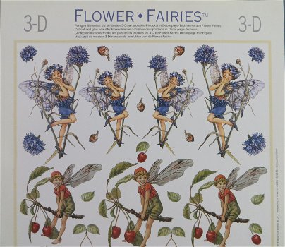 3D Knipvel (A4) FANTASIE --- Flower Fairies 510002 --- Elfen-elfjes / Feeën - 1