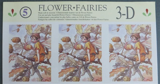 3D Knipvel (A4) FANTASIE --- Flower Fairies 3-DFF5 --- Elfen-elfjes / Feeën - 1
