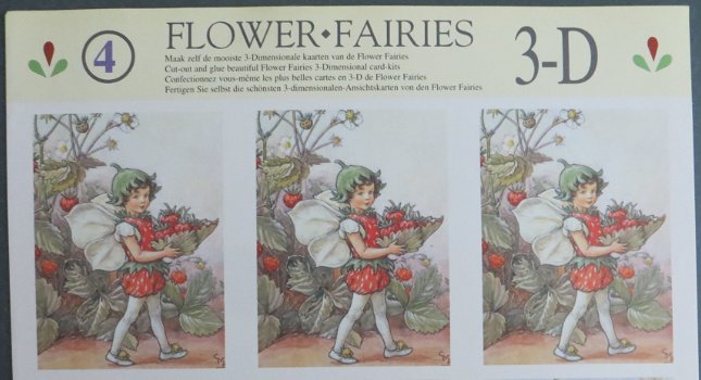 3D Knipvel (A4) FANTASIE --- Flower Fairies 3-DFF4 --- Elfen-elfjes / Feeën - 1