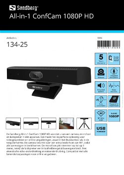 All-in-1 ConfCam 1080P HD camera, microfoon en luidspreker in één apparaat
