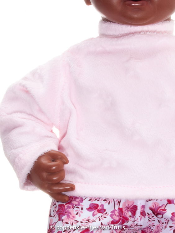 Annabel 46 cm Wintersetje roze/bloem/sokjes - Afbeelding 2