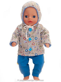 Baby Born Soft 36 cm Jongens jasje ecru/blauw/iglo