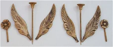 Houten  vleugels, beschilderd voor beelden van 11 tot 15 cm.