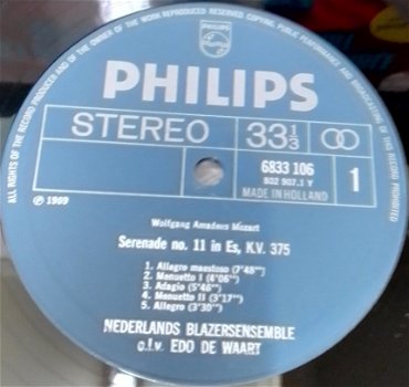 LP Nederlands Blazersensemble,1968, zgan, Philips 6833106 - 4