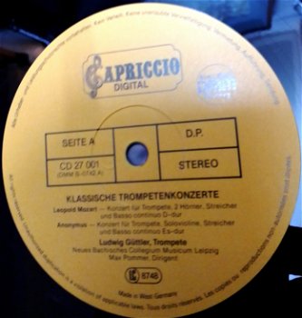 LP Ludwig Güttler,baroktrompet,1982, Capriccio CD27001,nst - 2