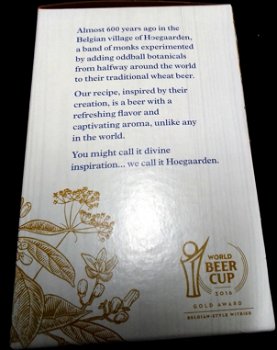 3 Hoegaarden witbierglazen,0.25 l tapmaat, NIEUW, orig. doos - 5