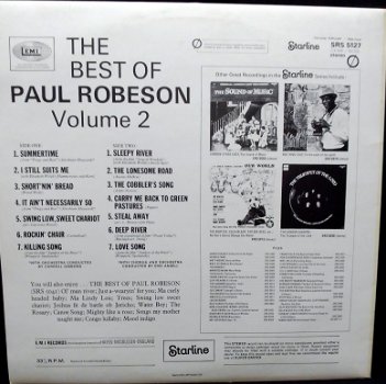 Lp Paul Robeson,The best of volume 2,GB(p)1972,zgst,SRS5127 - 1