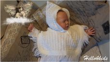 56 baby poncho cape vestje new born voor doop 
