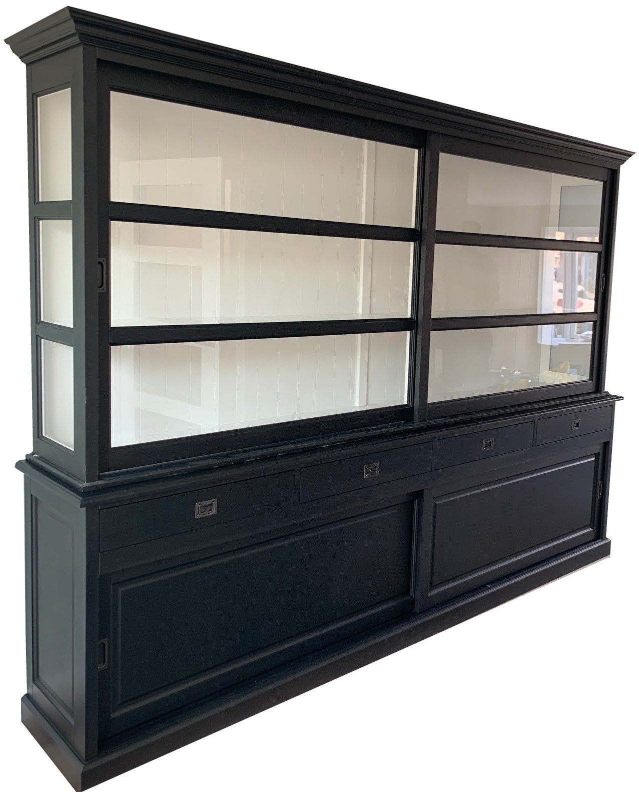 Buffetkast Ruurlo zwart - wit 300 x 50/40 x 220cm - nr. 1
