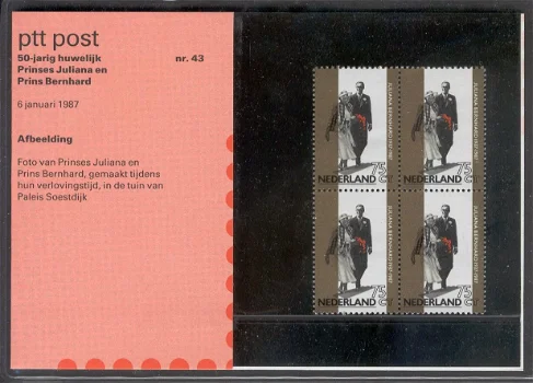 3255 - Nederland postzegelmapje nvphnr. M43 postfris - 0
