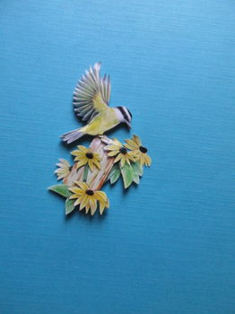 j048 Jeanine / vogel / bloemen - 0