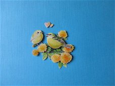 j046 Jeanine /  vogels / bloemen